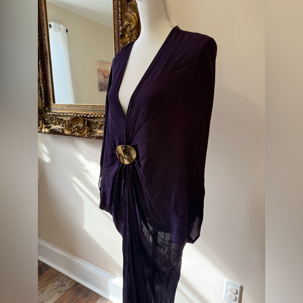 Silvia Tcherassi Deep Purple Long Sleeve Dress - Picture 4 of 5